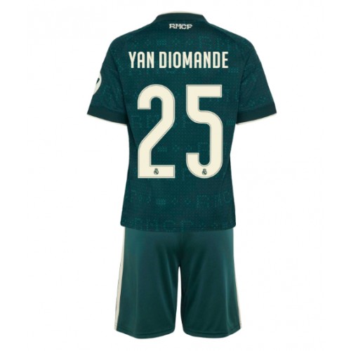 Real Madrid Yan Diomande #25 Vieras Peliasu Lasten 2026-27 Lyhythihainen (+ Lyhyet housut)